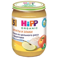 Каша HiPP безмолочная из цельного риса с фруктами (с 5 месяцев) 190 г