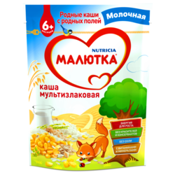 Каша Малютка (Nutricia) молочная мультизлаковая (с 6 месяцев) 220 г