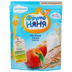 Каша ФрутоНяня молочная овсяная с персиком (с 5 месяцев) 200 г