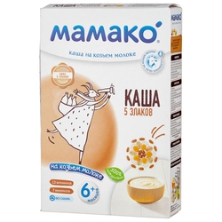 Каша МАМАКО молочная 5 злаков на козьем молоке (с 6 месяцев) 200 г