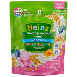 Каша Heinz молочная Любопышки многозерновая со сливой, абрикосом, черникой (с 12 месяцев) 200 г