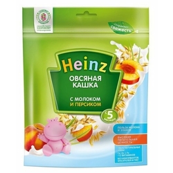 Каша Heinz молочная овсяная с персиком (с 5 месяцев) 250 г