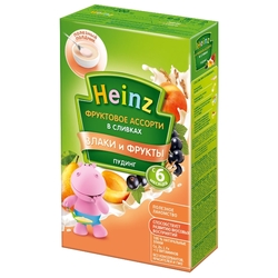 Каша Heinz молочный (пудинг) фруктовое ассорти в сливках (с 6 месяцев) 200 г