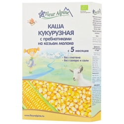 Каша Fleur Alpine молочная кукурузная с пребиотиками на козьем молоке (с 5 месяцев) 200 г