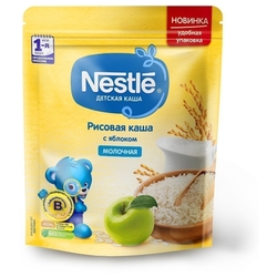 Каша Nestlé молочная рисовая с яблоком (с 4 месяцев) 220г дойпак