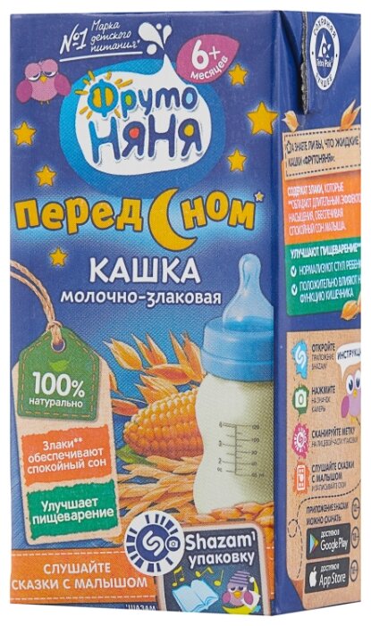 Каша ФрутоНяня молочная злаковая (с 6 месяцев) 200 мл