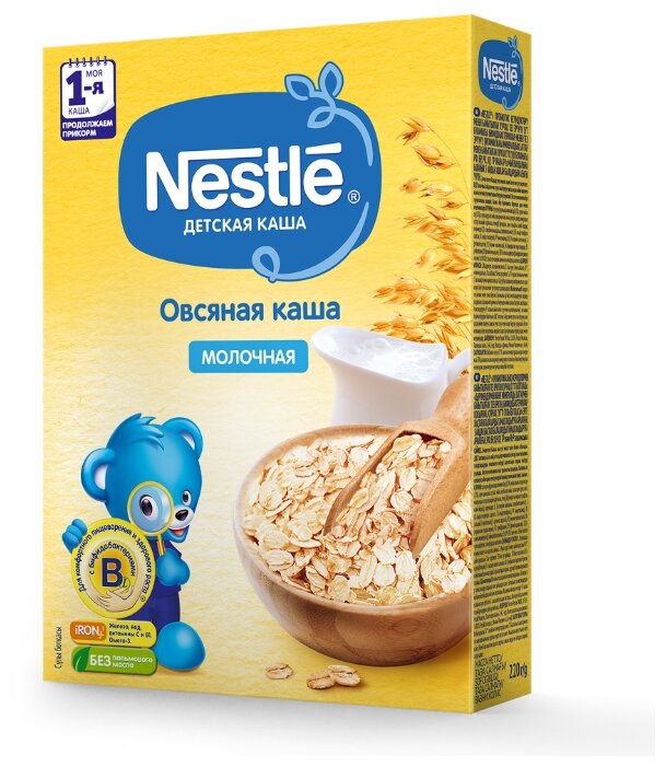 Каша Nestlé молочная овсяная (с 5 месяцев) 220 г