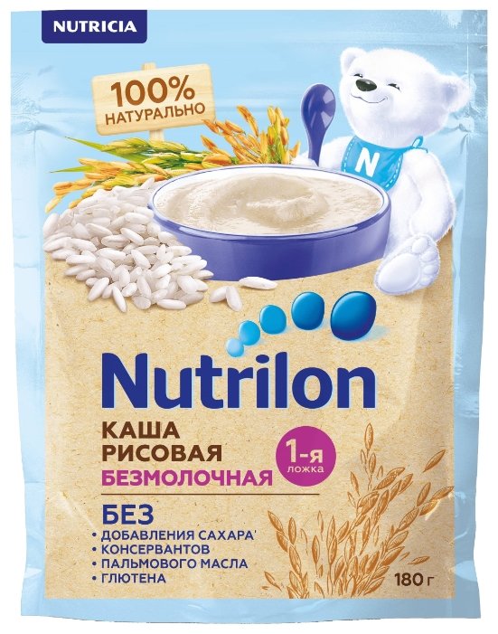 Каша Nutrilon (Nutricia) безмолочная рисовая (с 4 месяцев) 180 г