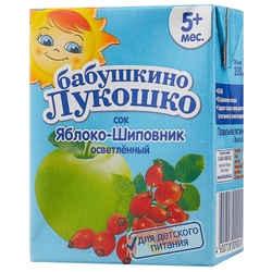 Сок осветленный Бабушкино Лукошко Яблоко-шиповник (Tetra Pak), с 5 месяцев