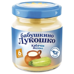 Пюре Бабушкино Лукошко кабачок-молоко (с 6 месяцев) 100 г, 1 шт