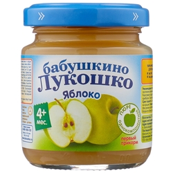 Пюре Бабушкино Лукошко яблоко (с 4 месяцев) 100 г, 1 шт