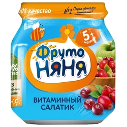 Пюре ФрутоНяня Витаминный салатик (с 5 месяцев) 100 г, 1 шт