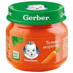 Пюре Gerber Только морковь (с 4 месяцев) 80 г, 1 шт.