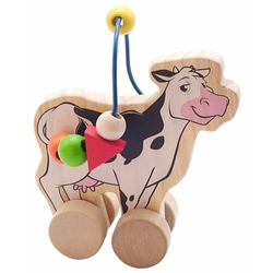 Каталка-игрушка Мир деревянных игрушек Корова (Д361)