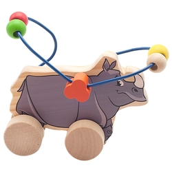 Каталка-игрушка Мир деревянных игрушек Носорог (Д365)