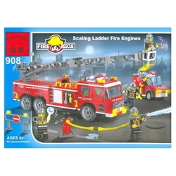 Конструктор Qman Fire Rescue 908 Пожарная машина с лестницей