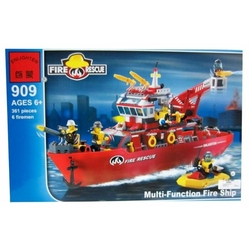 Конструктор Qman Fire Rescue 909 Пожарный корабль