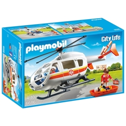 Набор с элементами конструктора Playmobil City Life 6686 Вертолет службы спасения