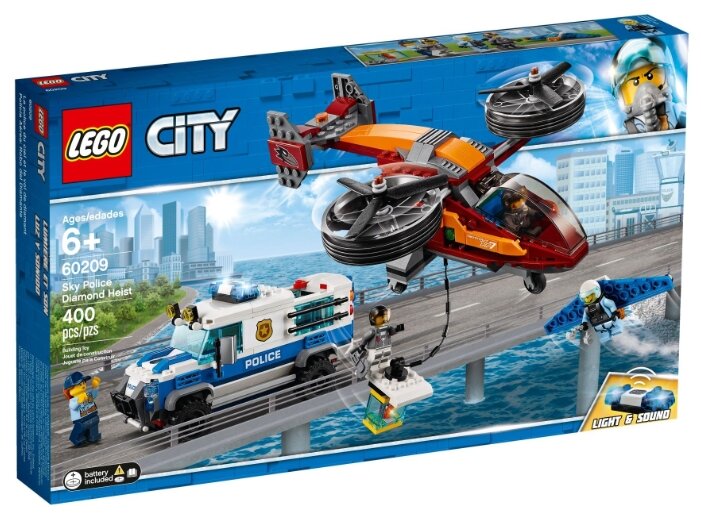 Конструктор LEGO City 60209 Воздушная полиция: Кража бриллиантов
