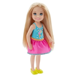 Кукла Barbie Клуб Челси Блондинка с попкорном, 14 см, DWJ27