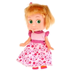 Интерактивная кукла Карапуз Маша и Медведь Маша в платье День рождения, 15 см, 83030HB
