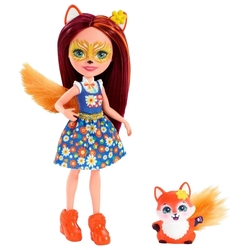 Кукла Enchantimals Фелисити Лис с любимой зверюшкой, 15 см, FXM71