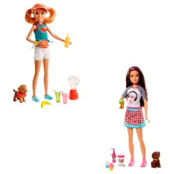 Кукла Barbie Сёстры и щенки, 23 см, FHP61