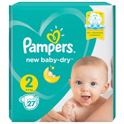 Pampers подгузники New Baby Dry 2 (4-8 кг) 27 шт.