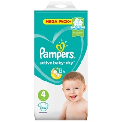 Pampers подгузники Active Baby-Dry 4 (9-14 кг) 132 шт.
