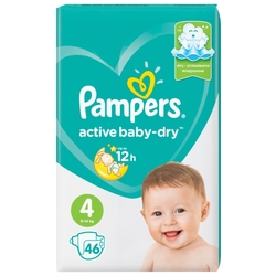 Pampers подгузники Active Baby-Dry 4 (9-14 кг) 46 шт.