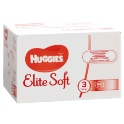 Huggies подгузники Elite Soft 3 (5-9 кг) 160 шт.