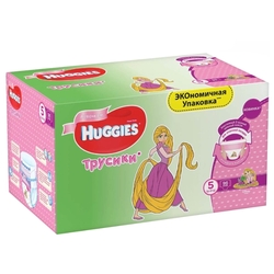 Huggies трусики для девочек 5 (13-17 кг) 96 шт.