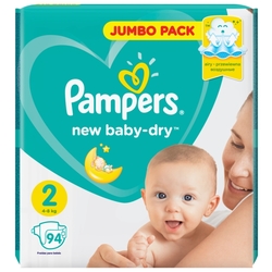 Pampers подгузники New Baby Dry 2 (4-8 кг) 94 шт.