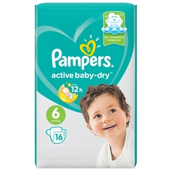 Pampers подгузники Active Baby-Dry 6 (13-18 кг) 16 шт.