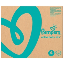 Pampers подгузники Active Baby-Dry 4 (9-14 кг) 174 шт.