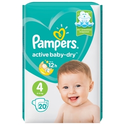 Pampers подгузники Active Baby-Dry 4 (9-14 кг) 20 шт.