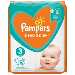 Pampers подгузники Sleep&Play 3 (6-10 кг) 16 шт.