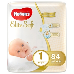 Huggies подгузники Elite Soft 1 (до 5 кг) 84 шт.