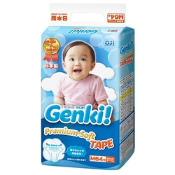 Genki подгузники Premium Soft M (6-11 кг) 64 шт.