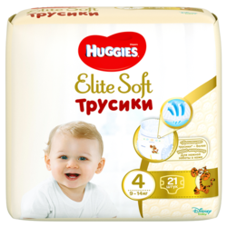 Huggies Elite Soft трусики 4 (9-14 кг) 21 шт.