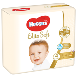 Huggies подгузники Elite Soft 4 (8-14 кг) 33 шт.