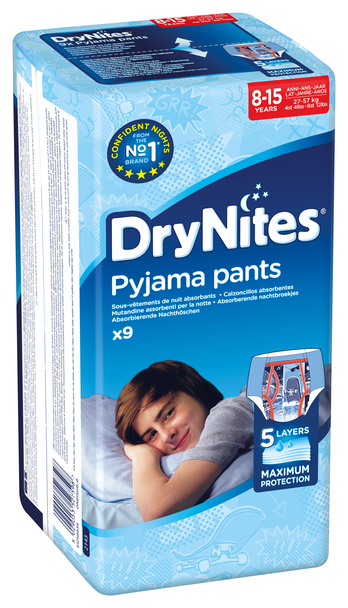 Huggies трусики DryNites для мальчиков 8-15 (27-57 кг) 9 шт.
