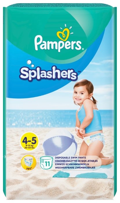 Pampers трусики Splashers (9-15 кг) 11 шт.