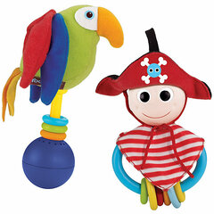 Прорезыватель-погремушка Yookidoo Пират и его попугай