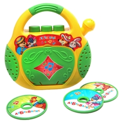 Интерактивная развивающая игрушка Азбукварик CD-плеер. Песенки-потешки
